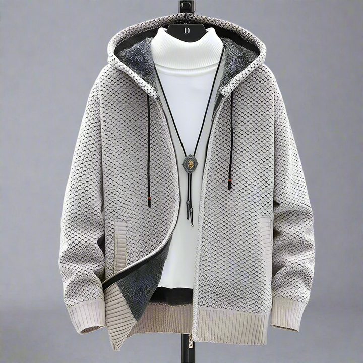 Helsinki Knitted Hoodie - Stone Beige