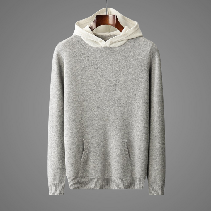 Alistair Merino Wool Hoodie in gray