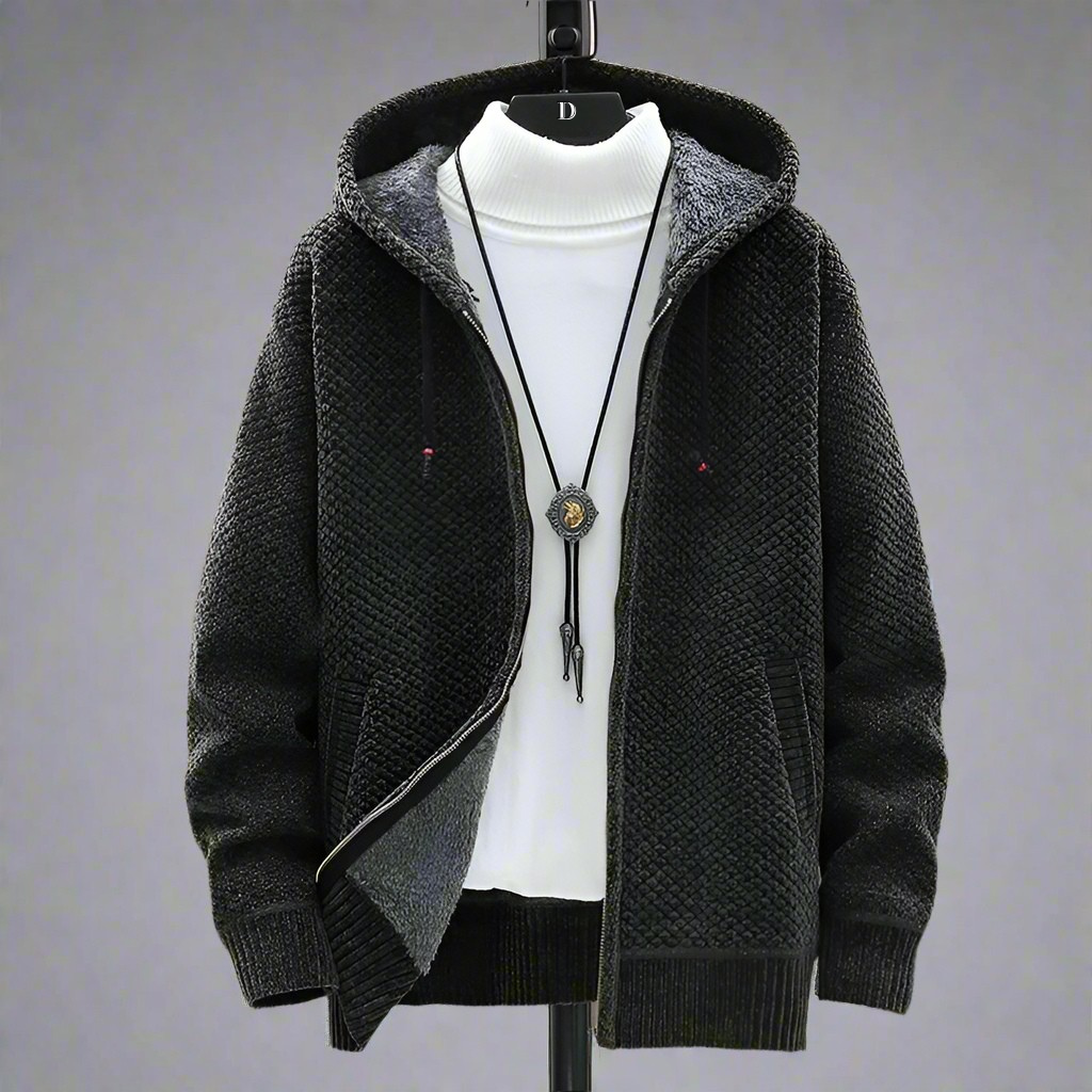 Helsinki Knitted Hoodie - Stone Beige