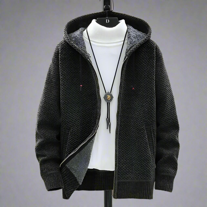 Helsinki Knitted Hoodie - Stone Beige