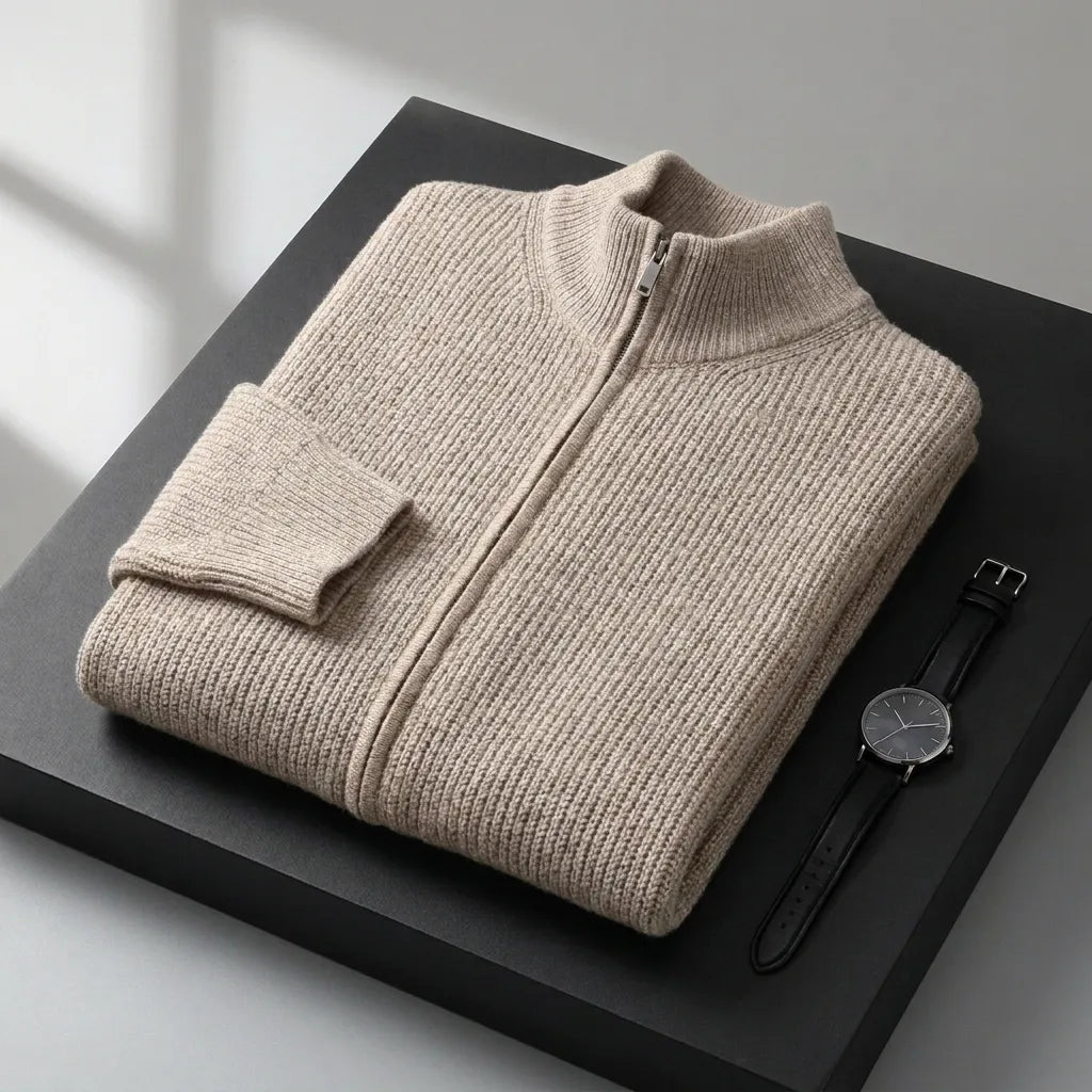 Heritage Knit Zip Cardigan