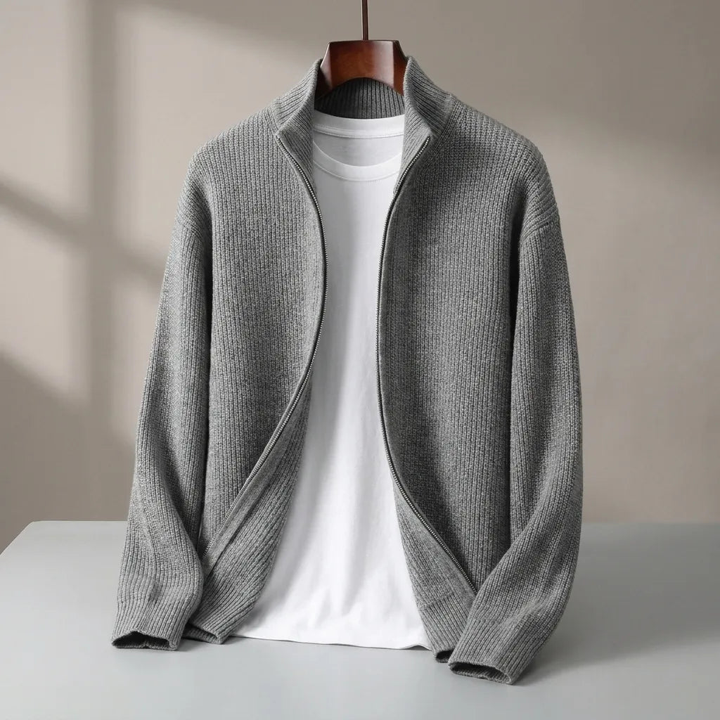 Heritage Knit Zip Cardigan