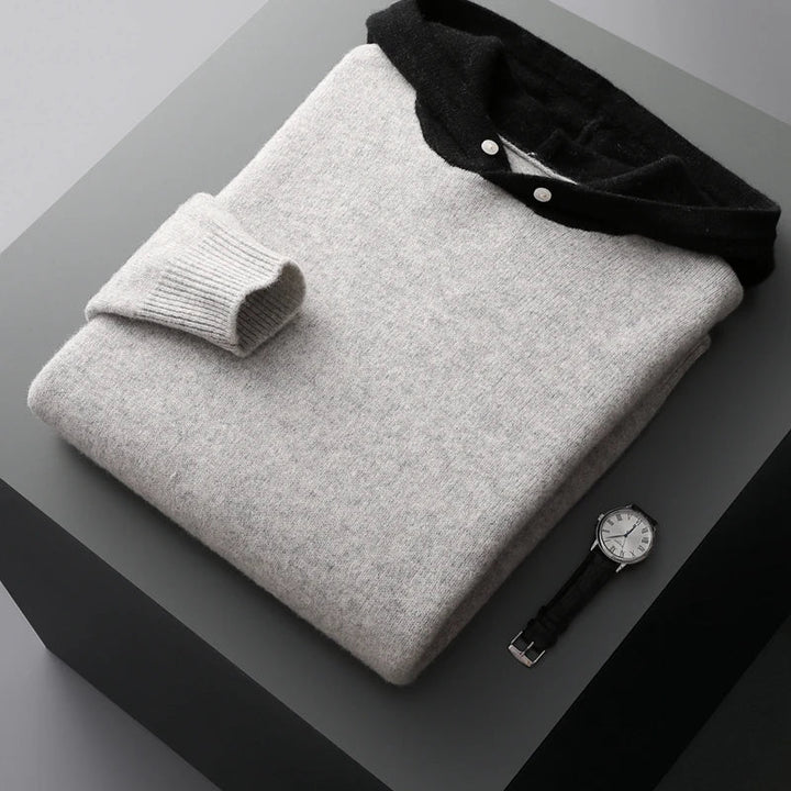 Alistair Merino Wool Hoodie close-up