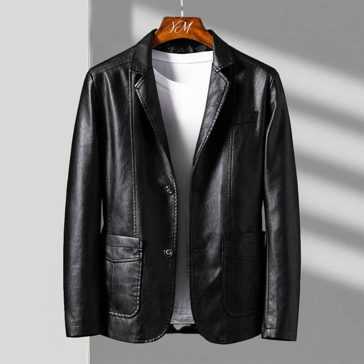 Alessandro Verdi Leather Jacket - Obsidian Black