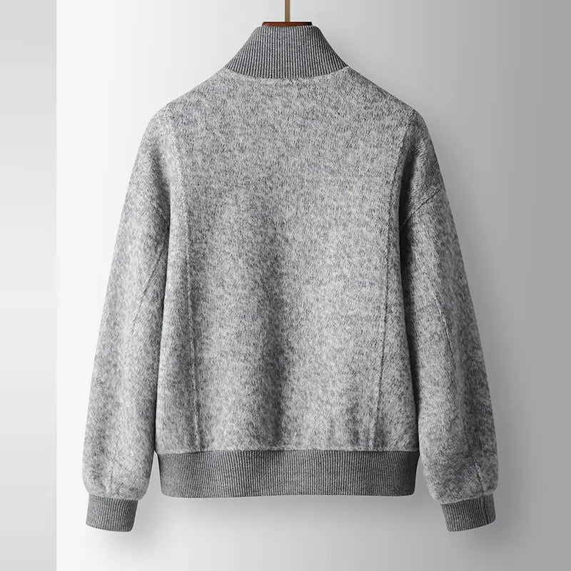 Balmoral Wool-Blend Zip Jacket back view