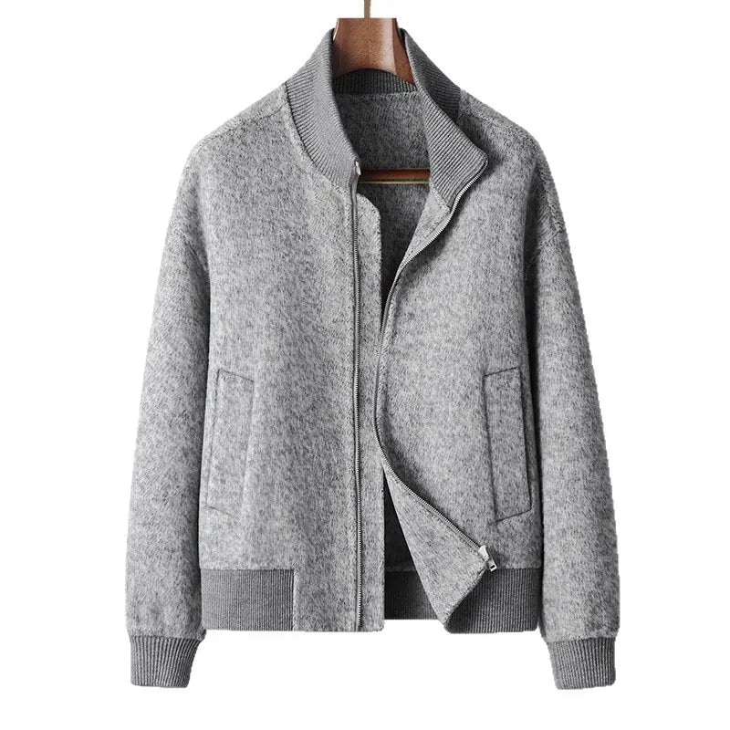 Balmoral Wool-Blend Zip Jacket gray detail
