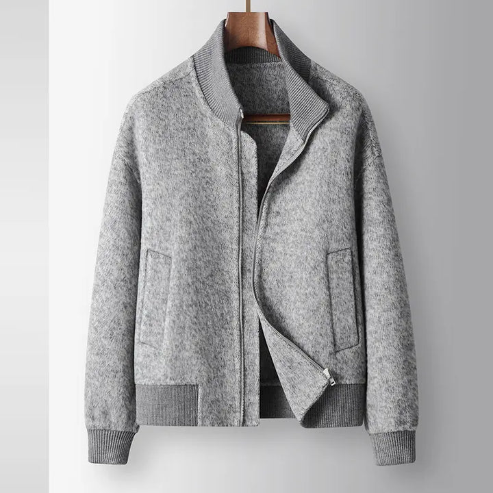 Balmoral Wool-Blend Zip Jacket in gray