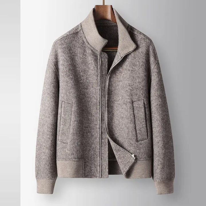 Balmoral Wool-Blend Zip Jacket taupe detail