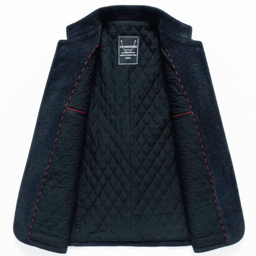 Chelsea Wool Overcoat collar detail