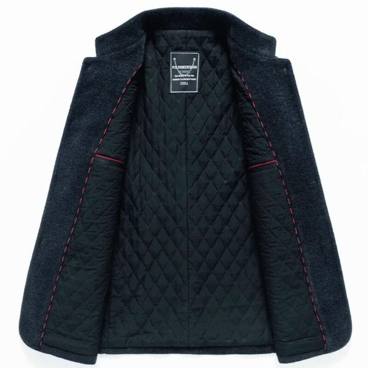 Chelsea Wool Overcoat collar detail